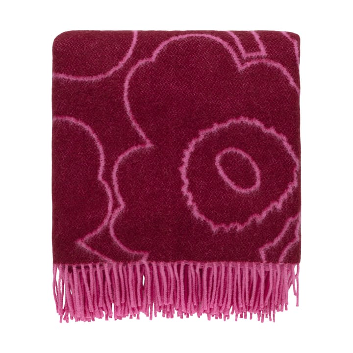 Piirto Unikko throw 130x170 cm - Burgundy-fuchsia - Marimekko