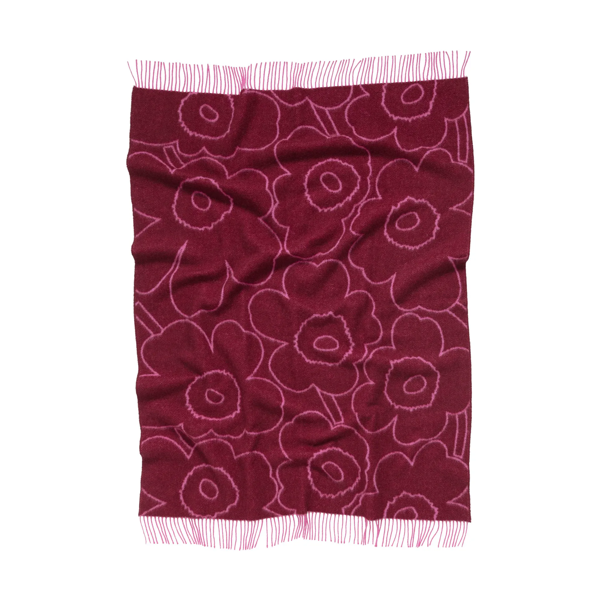 Piirto Unikko throw 130x170 cm, Burgundy-fuchsia Marimekko