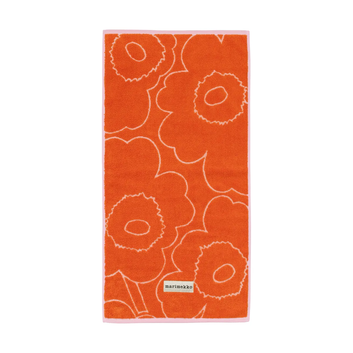 Marimekko Piirto Unikko towel 50x100 cm Burnt orange-pink