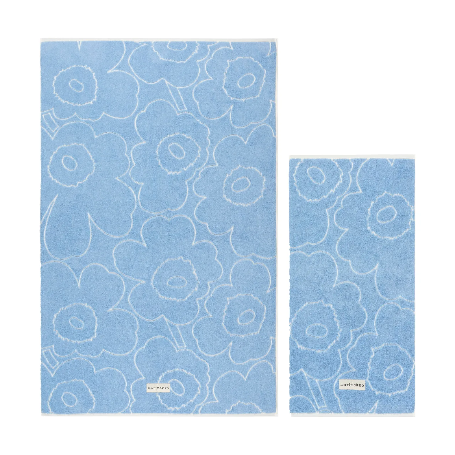 Piirto Unikko towel set 2 pieces, Blue Marimekko