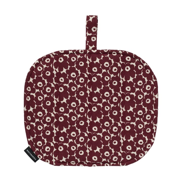 Pikkuinen Unikko pot holder 21.5x21.5 cm - Linen-burgundy - Marimekko
