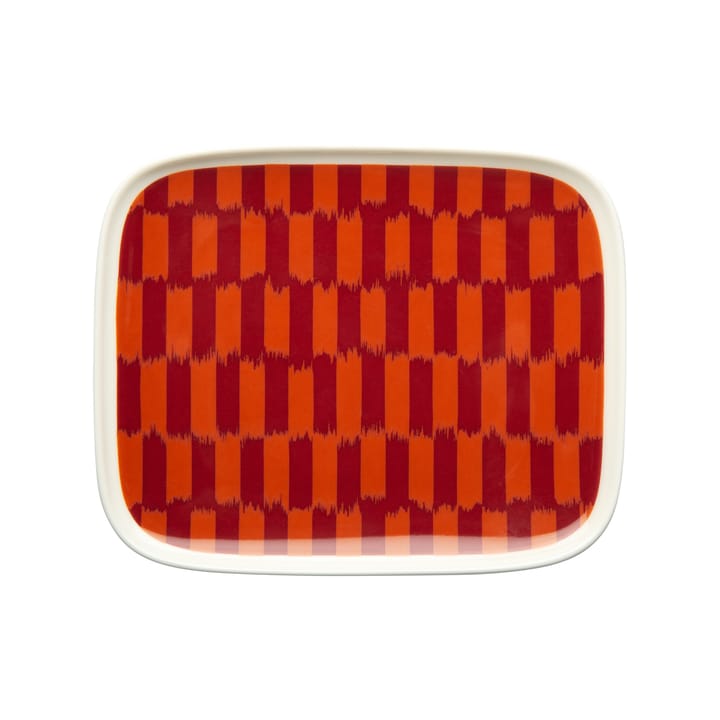 Pioakana small plate 12x15 cm - dark red-orange - Marimekko