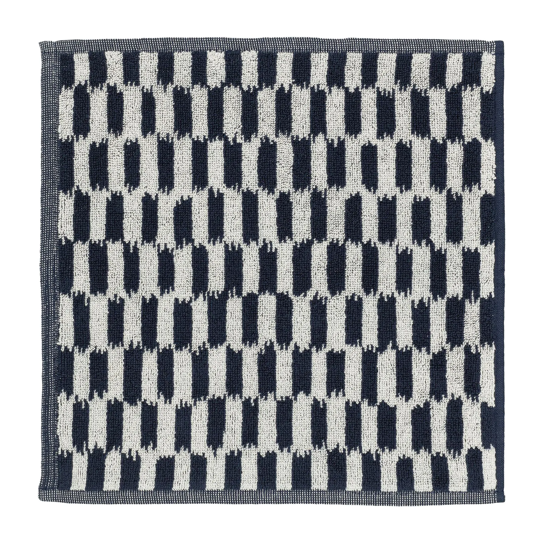 Pioakana towel dark blue-off white, 30x30 cm Marimekko