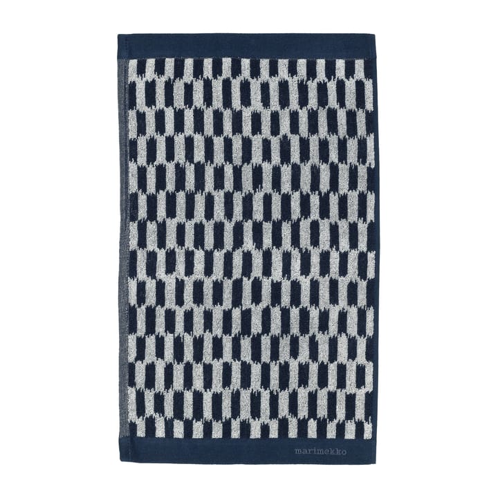Pioakana towel dark blue-off white - 30x50 cm - Marimekko