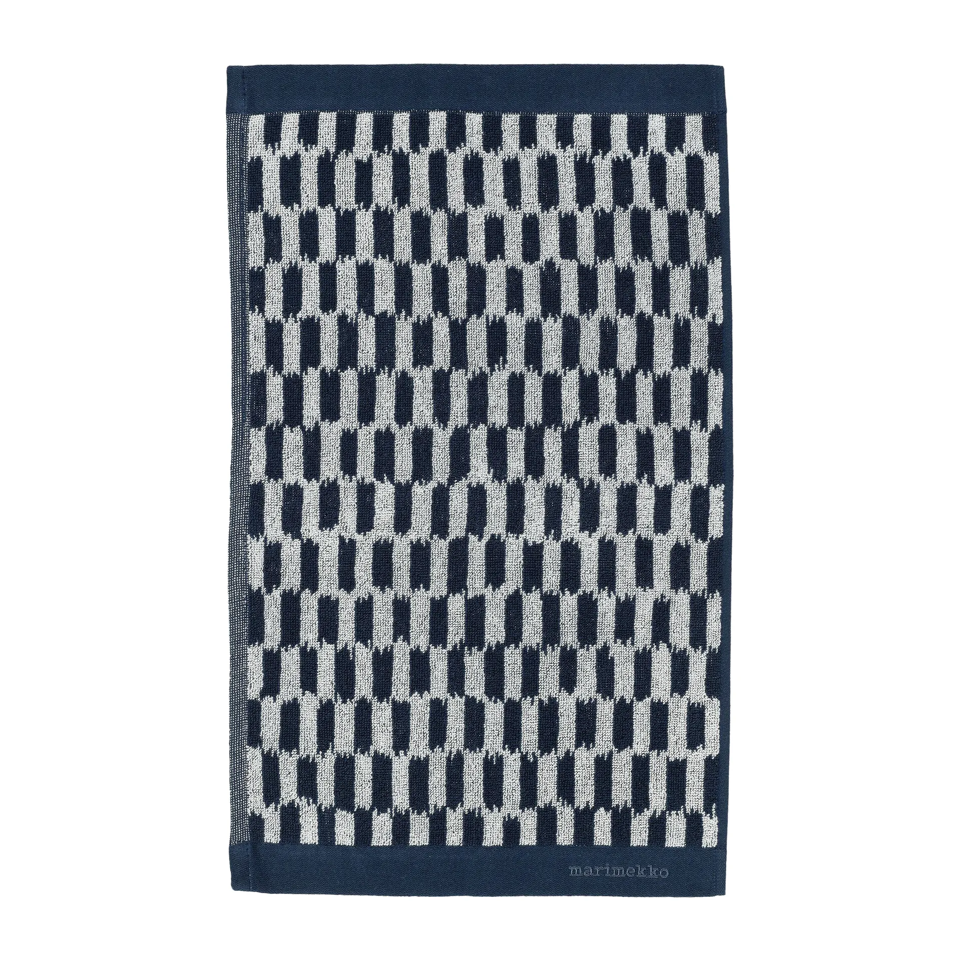 Pioakana towel dark blue-off white, 30x50 cm Marimekko
