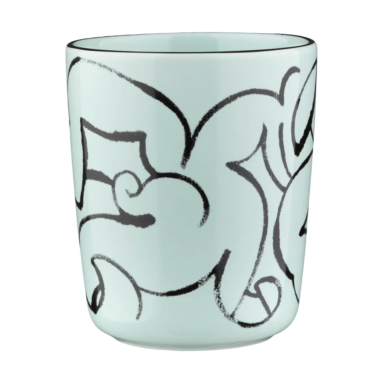 Marimekko Pistilla mug 25 cl Mint-black | Scandinavian Design | Coffee cups | Black