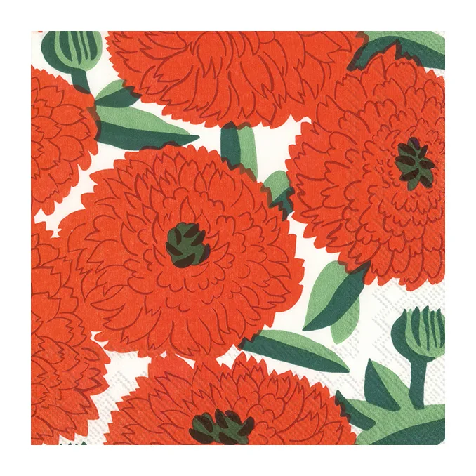 Primavera napkin 33x33 cm 20-pack, Red Marimekko