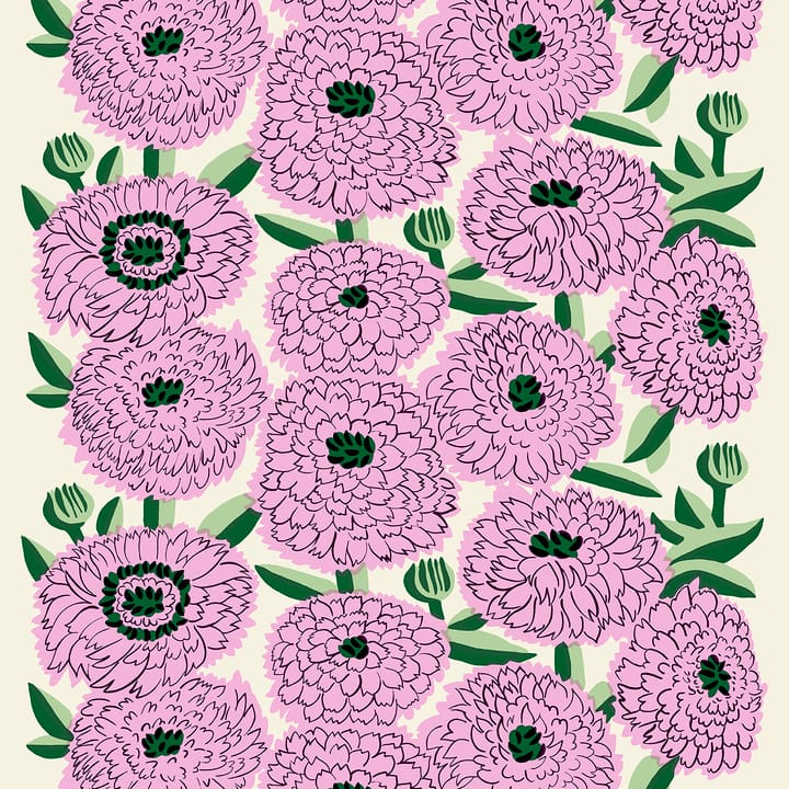 Primavera oilcloth - off white-violet-green - Marimekko