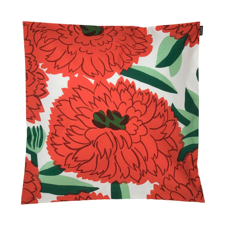 Primavera pillowcase 50x50 cm - white-orange-green - Marimekko
