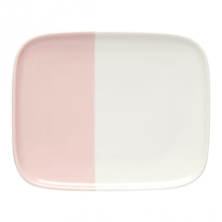 Puolikas plate 15x12 cm - white-pink - Marimekko