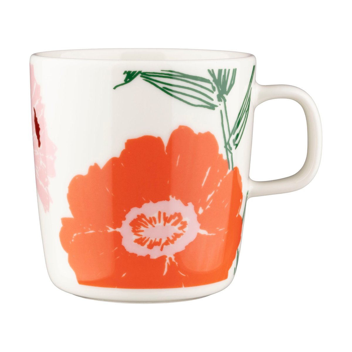 Marimekko Puutarhakutsut mug 40 cl White-green-orange