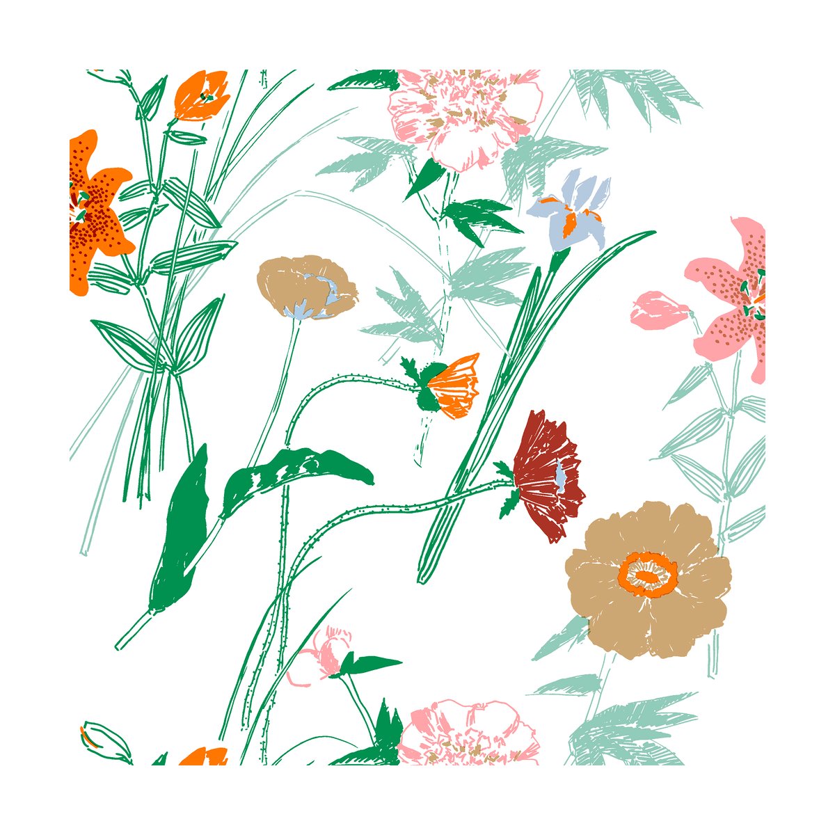Marimekko Puutarhakutsut napkin 33x33 cm 20-pack White