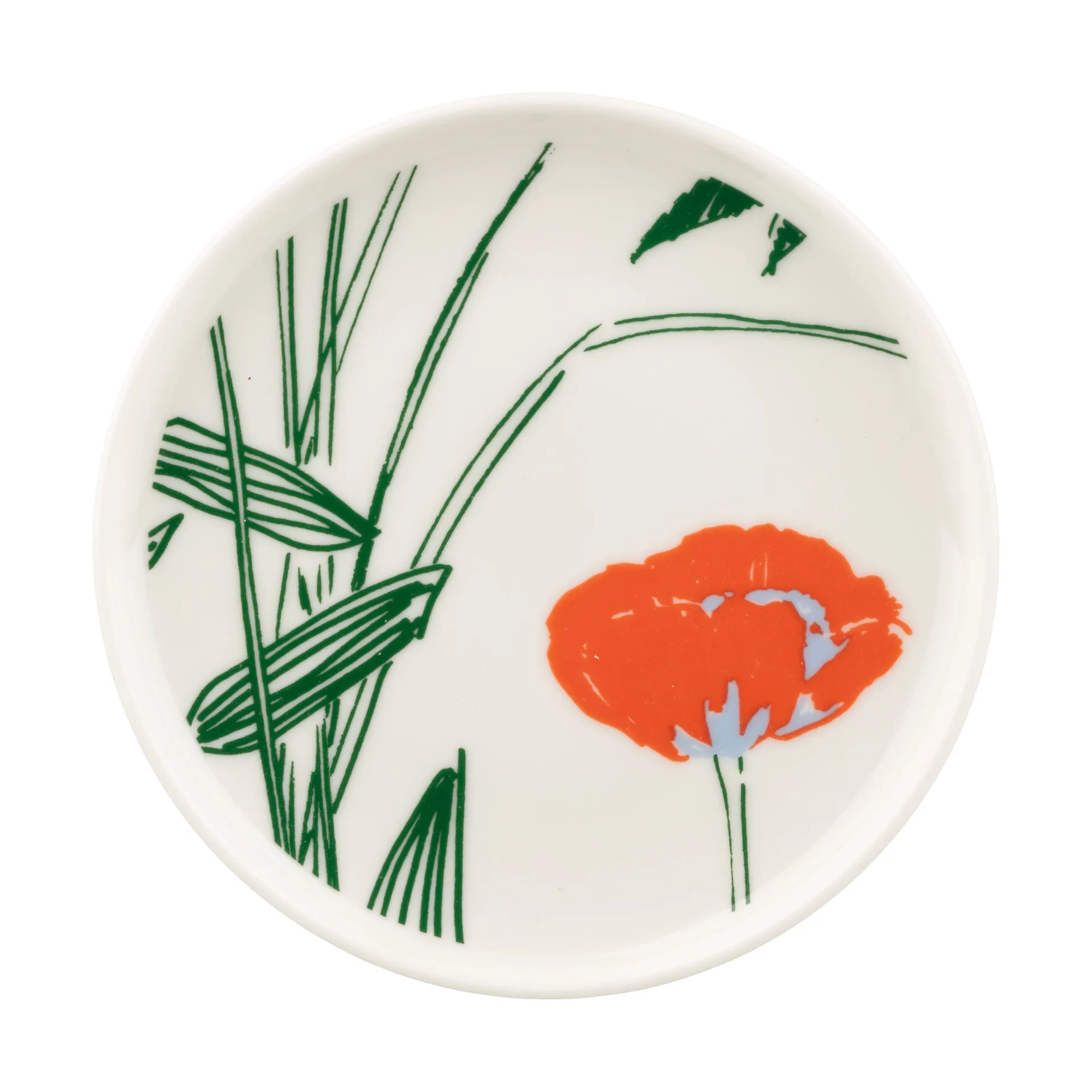 Puutarhakutsut plate Ø13.5 cm, White-green-orange Marimekko