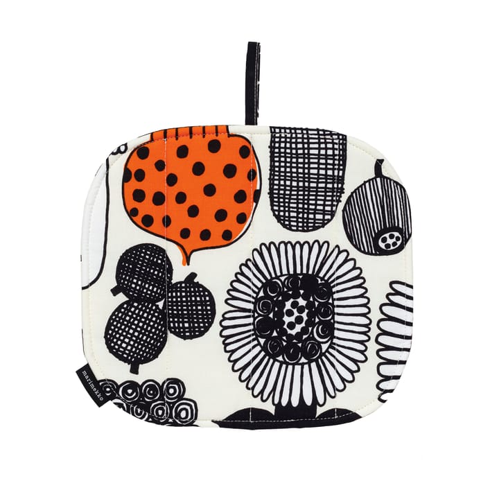 Puutarhurin Parhaat potholder - White-black-orange - Marimekko