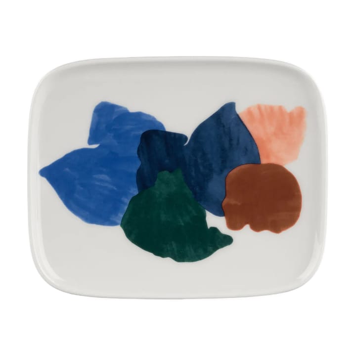 Pyykkipäivä plate 12x15 cm - White-blue-green - Marimekko