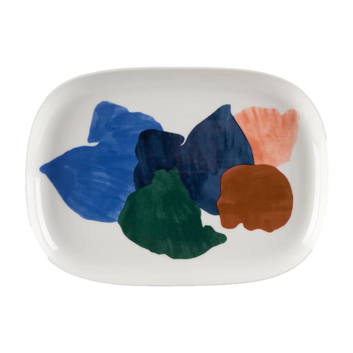 Pyykkipäivä serving dish 23x32 cm - White-blue-green - Marimekko