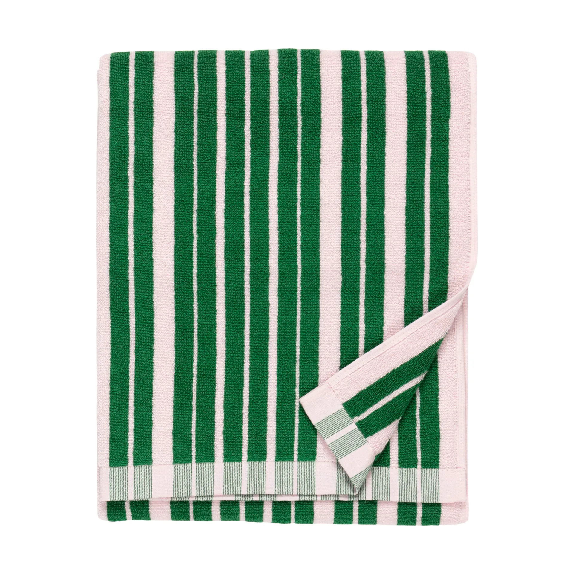 Raide bath towel 70x150 cm, Green-light pink Marimekko