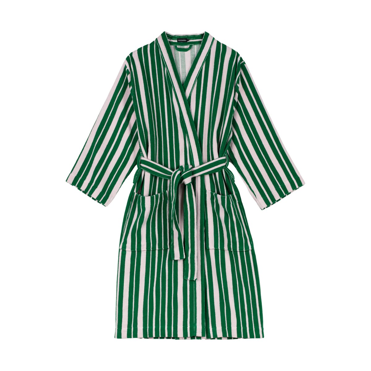 Marimekko Raide bathrobe green L | Scandinavian Design | Dressing gowns & bath robes | Green