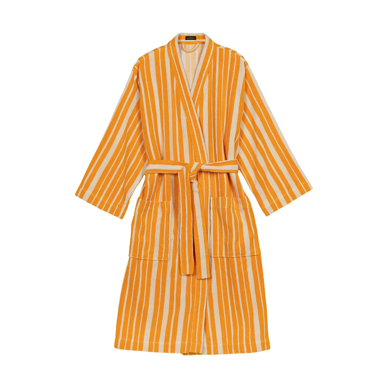Marimekko Raide bathrobe yellow M | Scandinavian Design | Dressing gowns & bath robes | Yellow
