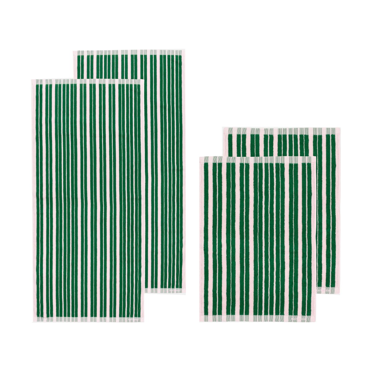 Marimekko Raide towel set 4 pieces Green | Scandinavian Design | Bath towels | Green