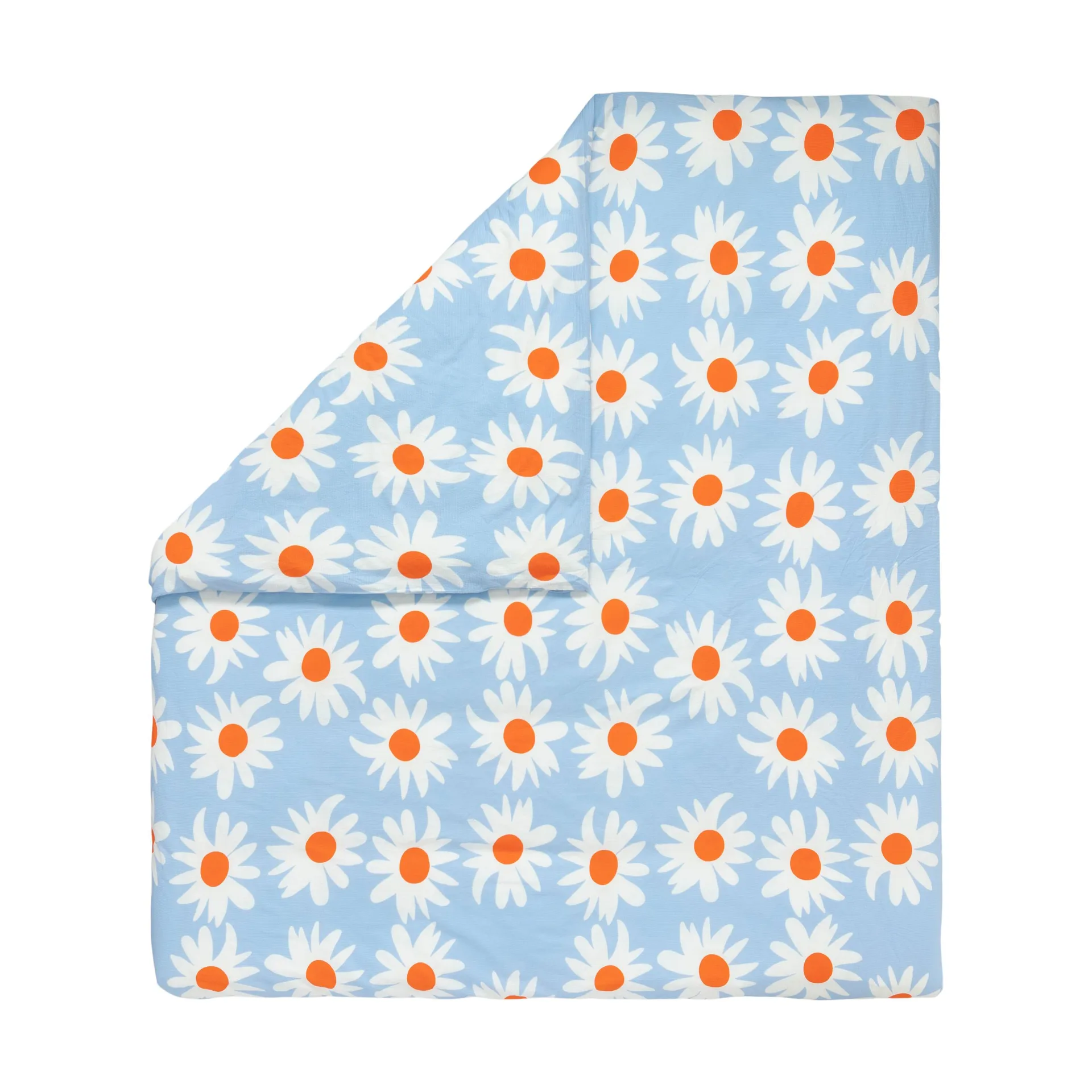 Rakastaa ei rakasta duvet cover 240x220 cm, Orange-Off-white-light blue Marimekko