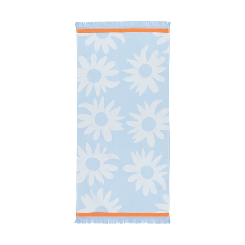Marimekko Rakastaa ei rakasta hamam towel 45x92 cm Orange-Off-white-light blue