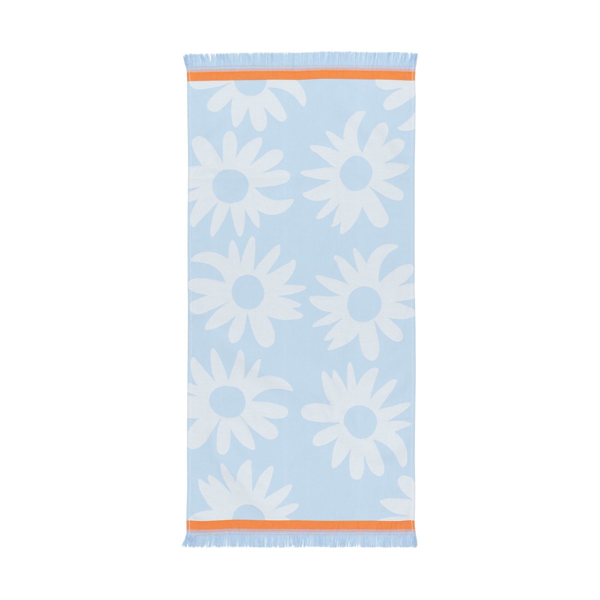 Marimekko Rakastaa ei rakasta hamam towel 45x92 cm Orange-Off-white-light blue