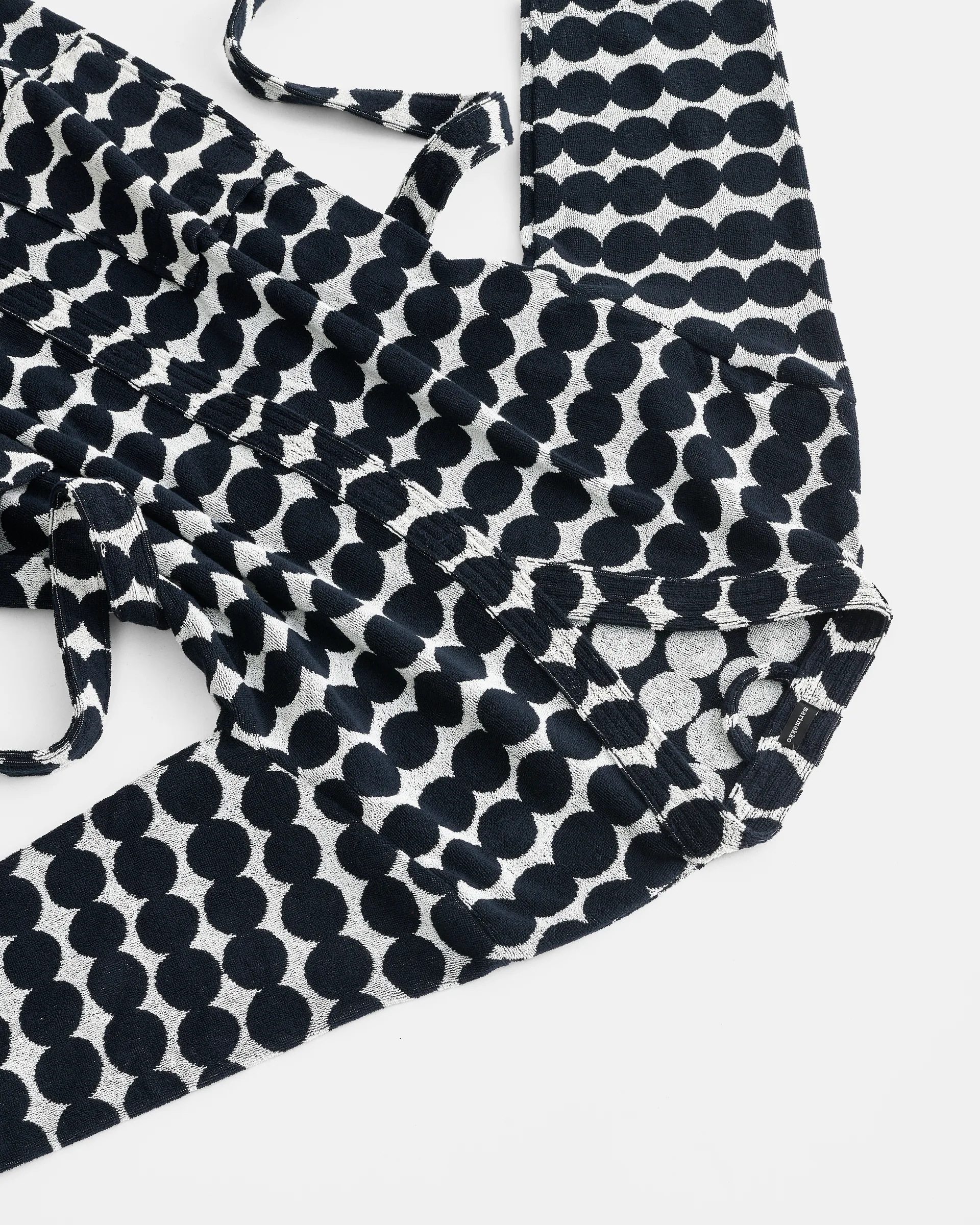 Räsymatto bathrobe, Black-white, S Marimekko