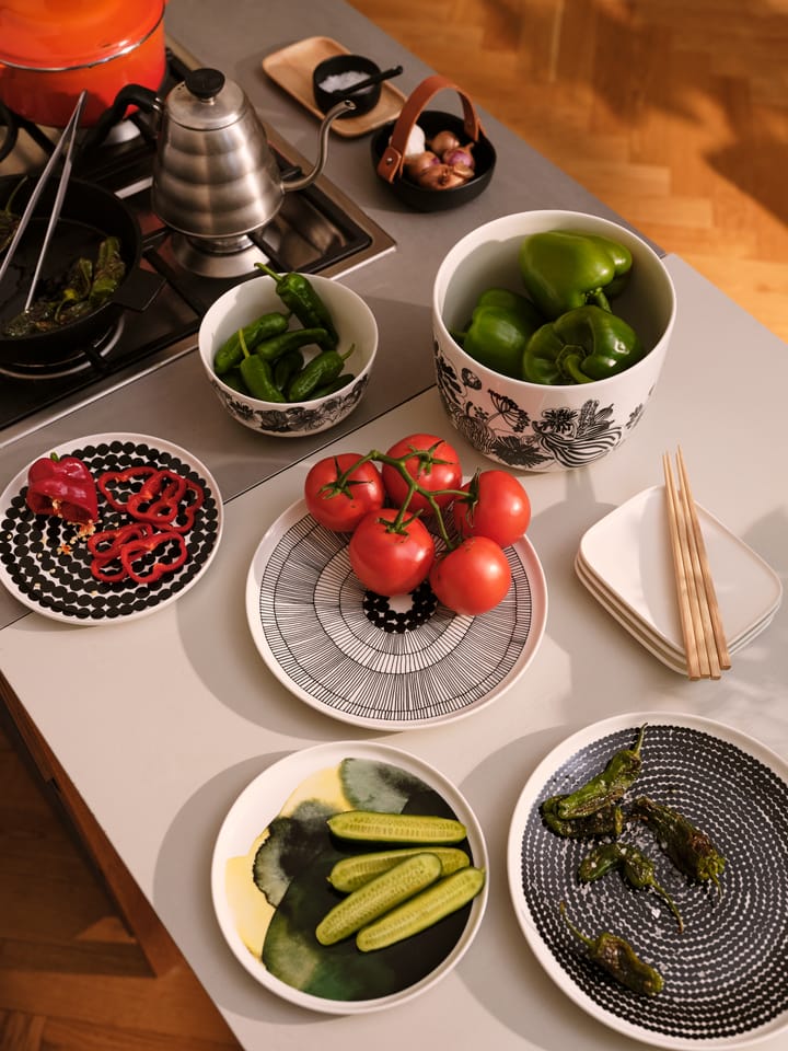 Räsymatto breakfast set - White-black - Marimekko