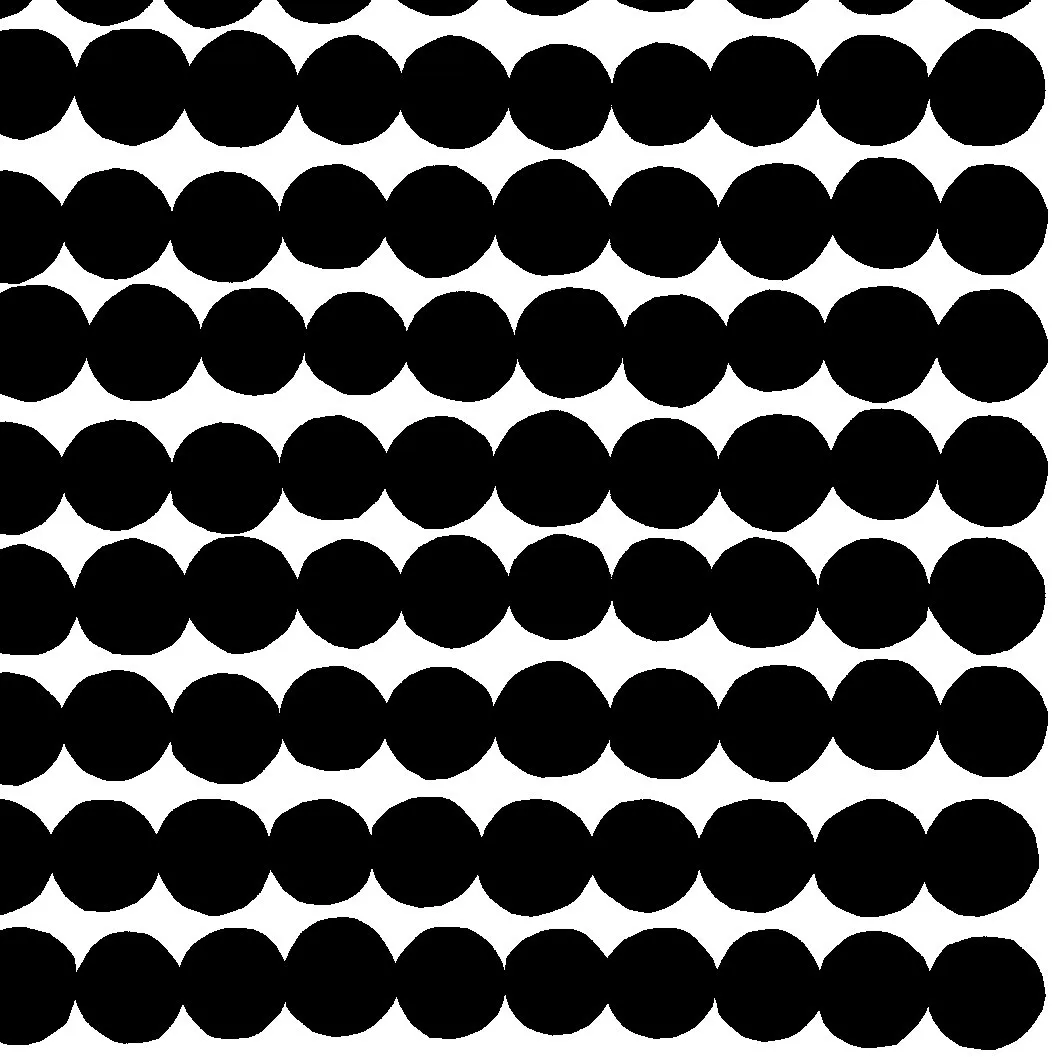 Räsymatto fabric, black-white Marimekko