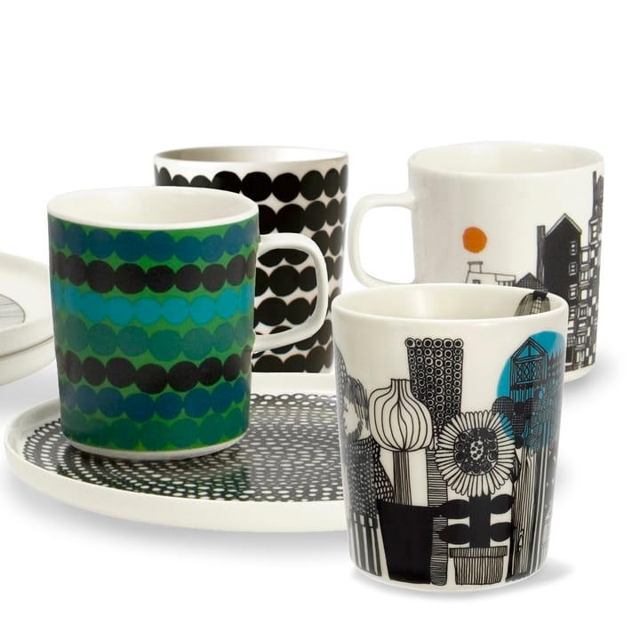 Räsymatto mug 25 cl - black and white - Marimekko