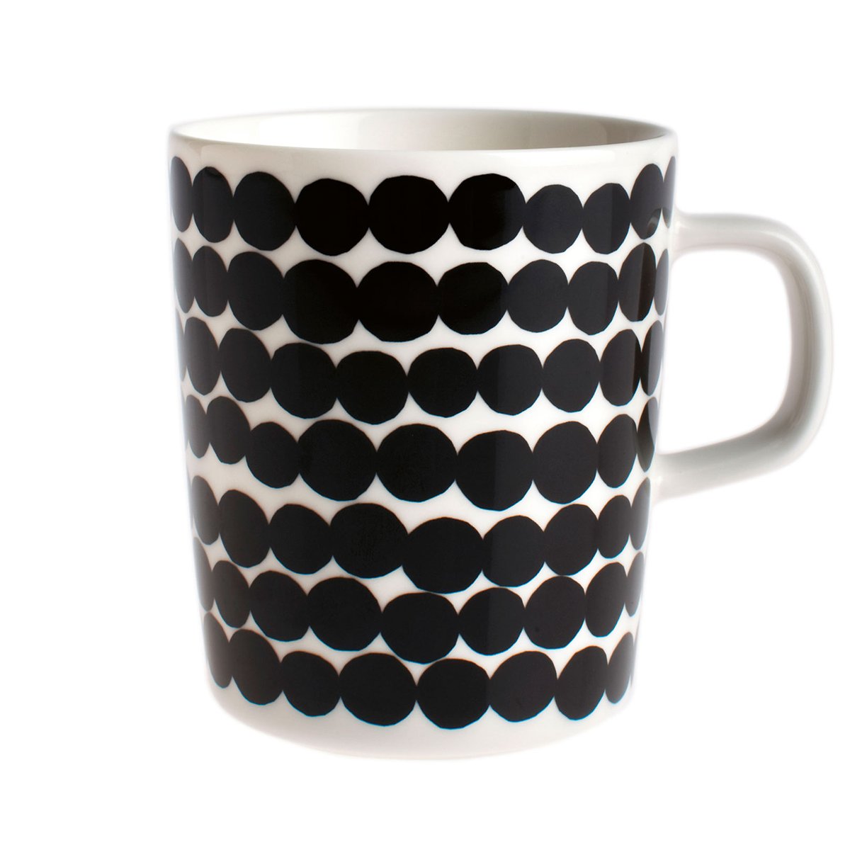 Marimekko Räsymatto mug 25 cl black and white | Scandinavian Design | Coffee cups | Black
