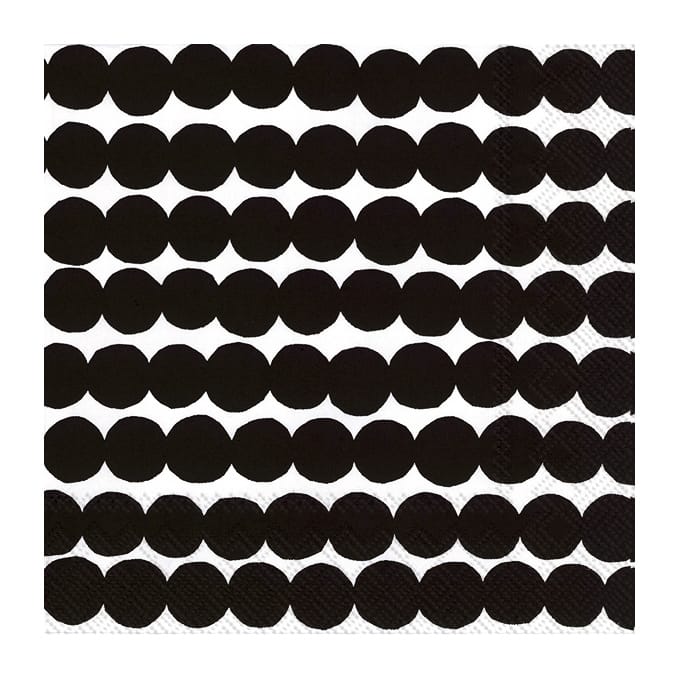 Räsymatto napkin 33x33 cm 20-pack - Black - Marimekko
