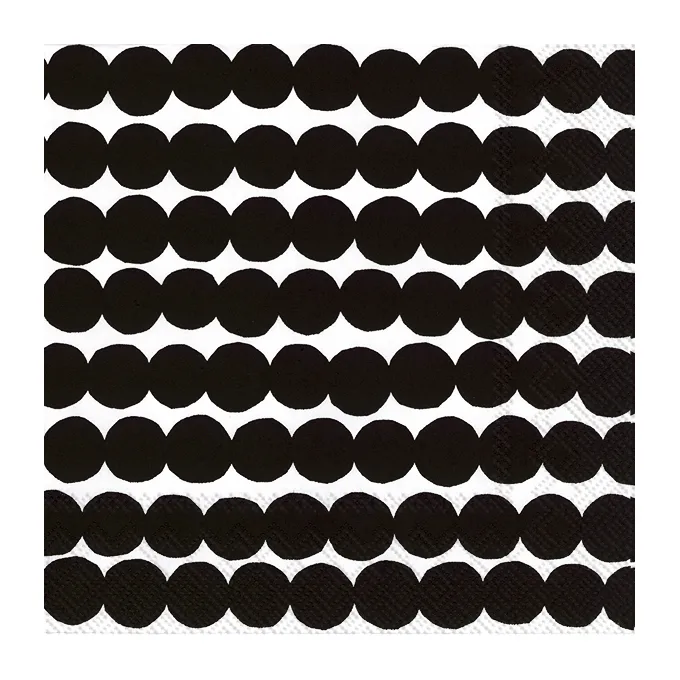Räsymatto napkin 33x33 cm 20-pack, Black Marimekko
