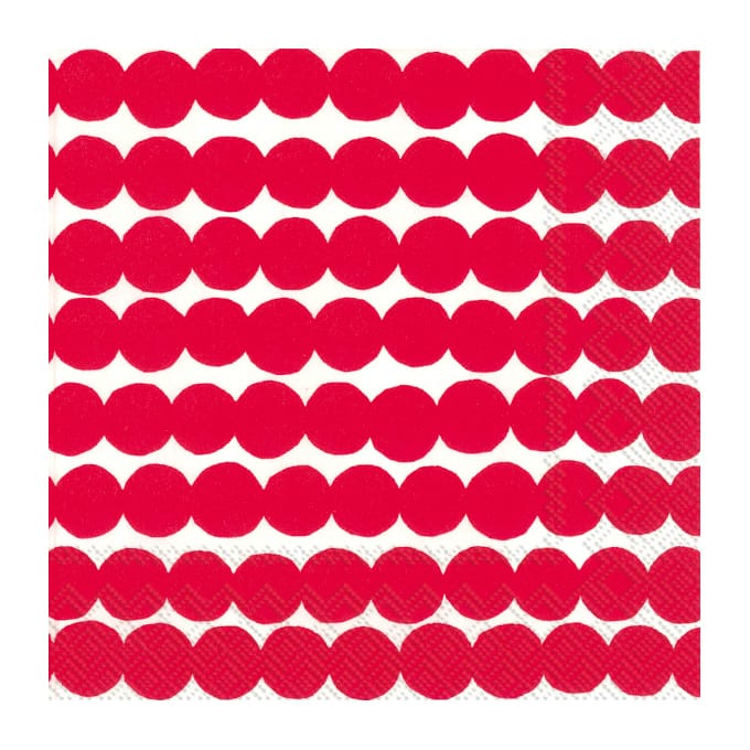 Räsymatto napkin 33x33 cm 20-pack - Red - Marimekko