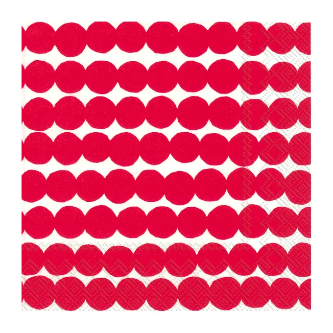 Räsymatto napkin 33x33 cm 20-pack, Red Marimekko