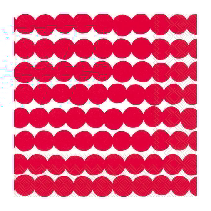 Marimekko Räsymatto napkin 33x33 cm 20-pack Red | Scandinavian Design | Paper napkins | Red
