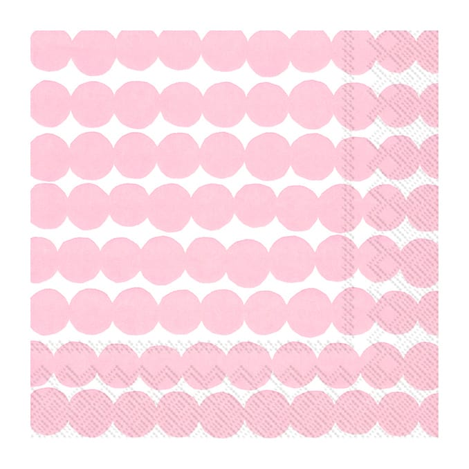 Räsymatto napkin 33x33 cm 20-pack, White rose Marimekko