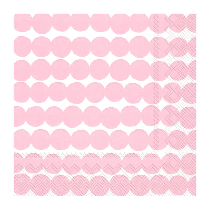 Räsymatto napkin 33x33 cm 20-pack - White rose - Marimekko