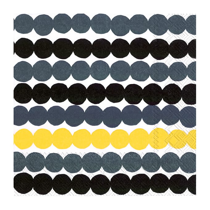 Räsymatto napkin 33x33 cm 20-pack - Yellow - Marimekko