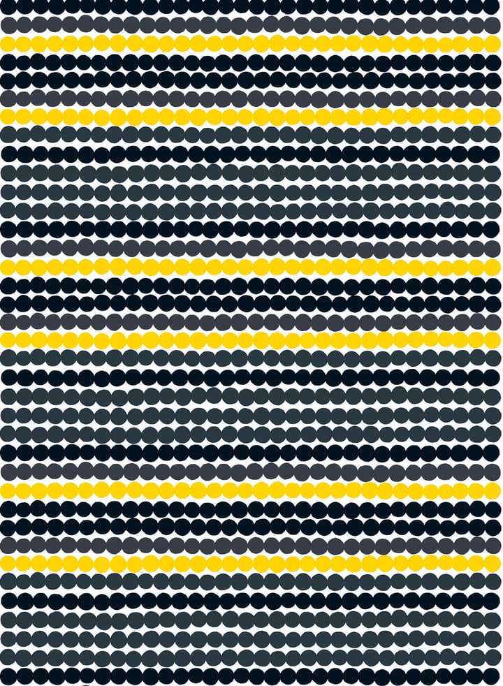 Räsymatto oilcloth - Grey-black-yellow - Marimekko