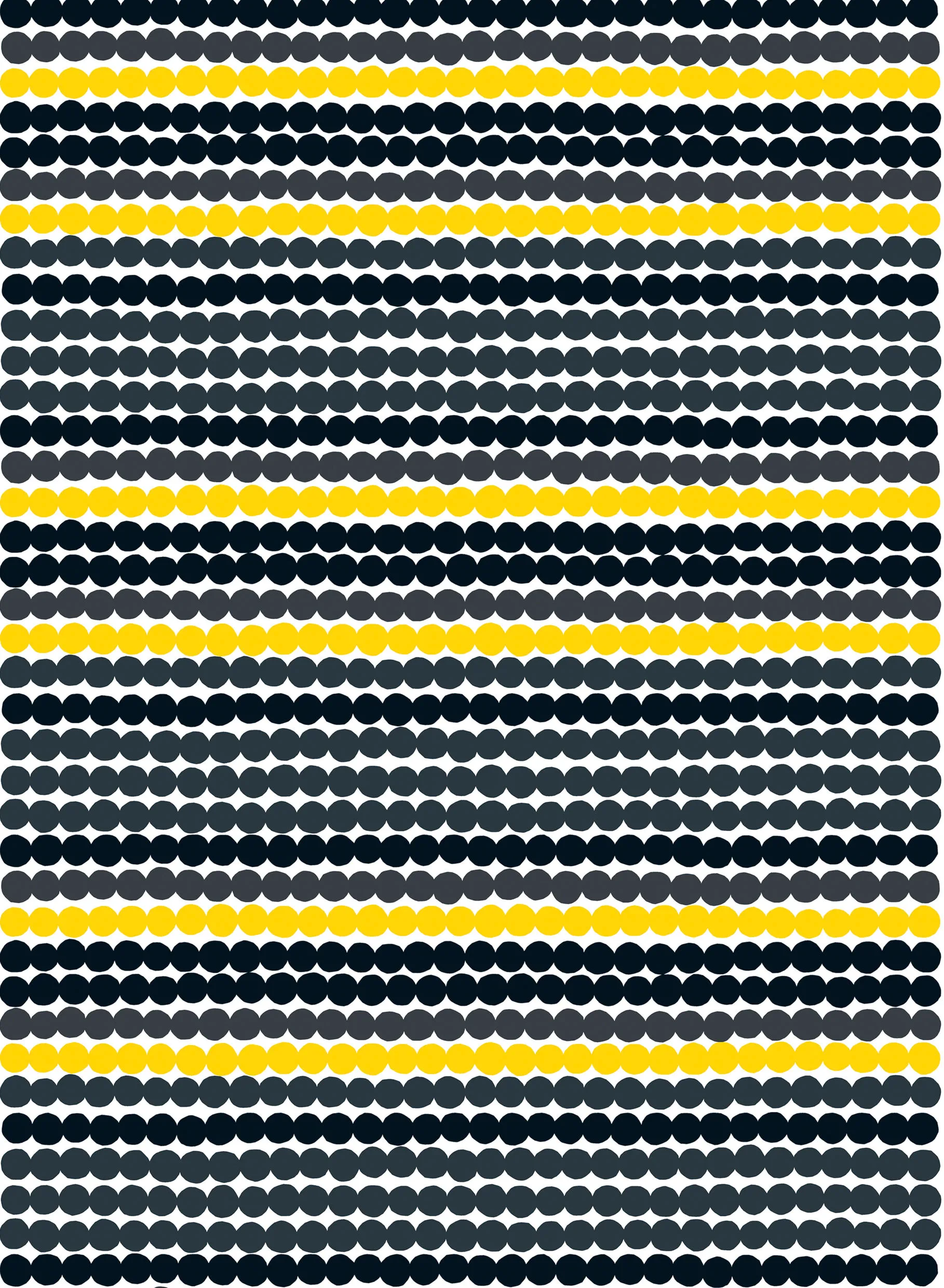 Räsymatto oilcloth, Grey-black-yellow Marimekko