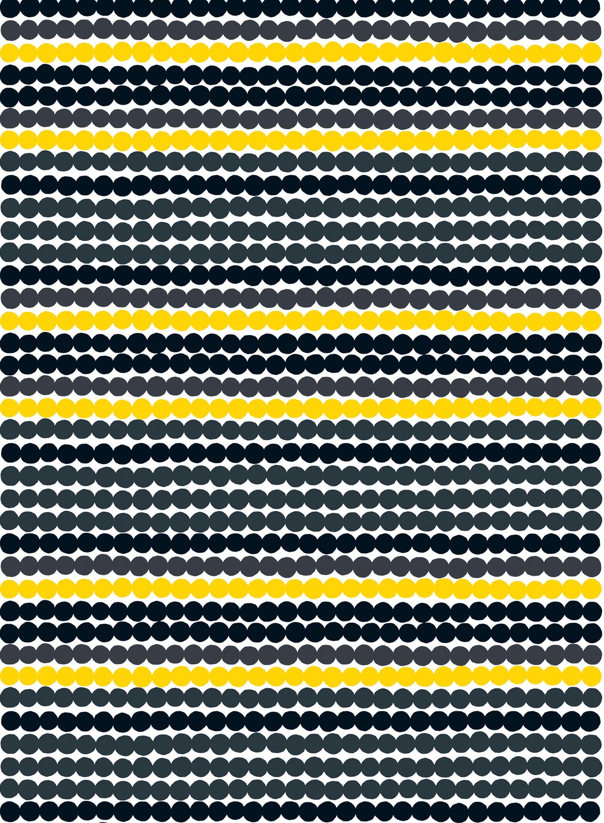 Marimekko Räsymatto oilcloth Grey-black-yellow