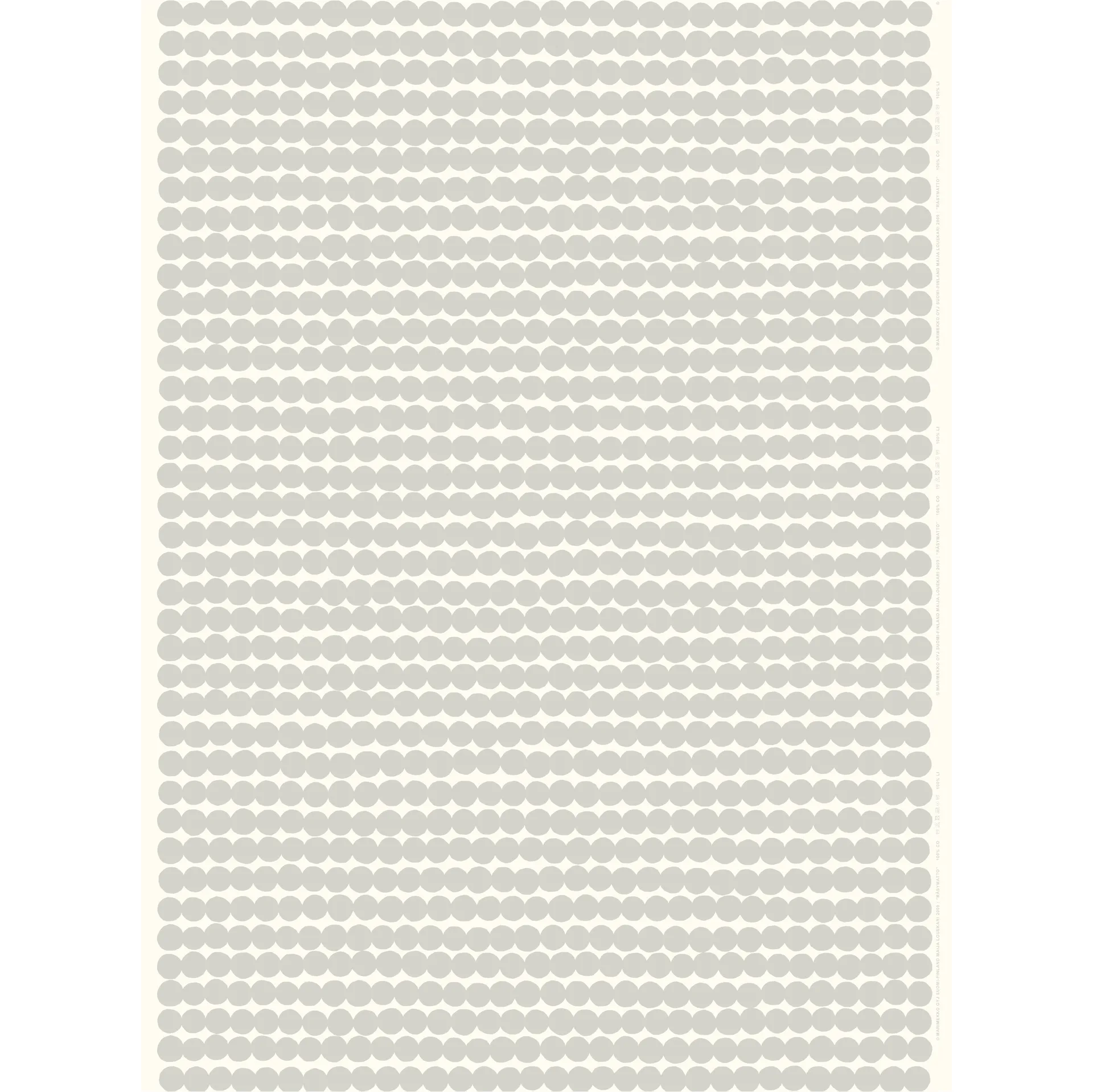 Räsymatto oilcloth, light grey Marimekko
