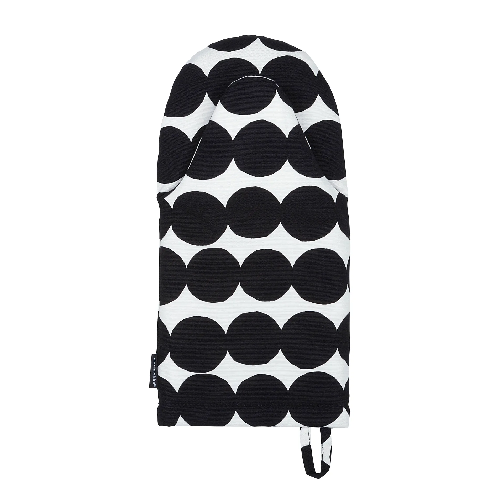 Räsymatto oven mitt, black-white Marimekko