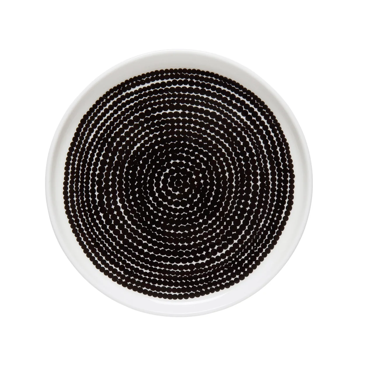 Marimekko Räsymatto plate 13.5 cm black and white | Scandinavian Design | Small plates & side plates | Black