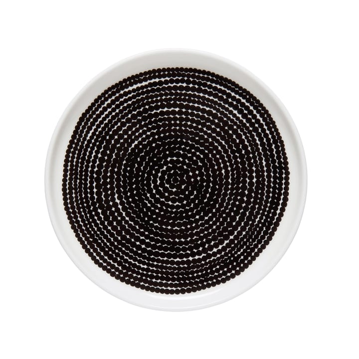 Räsymatto plate 13.5 cm - black and white - Marimekko