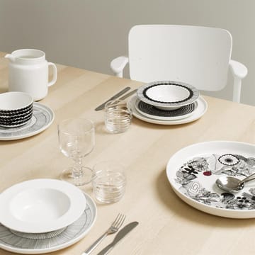 Räsymatto plate 20 cm 6-pack black small dots - undefined - Marimekko