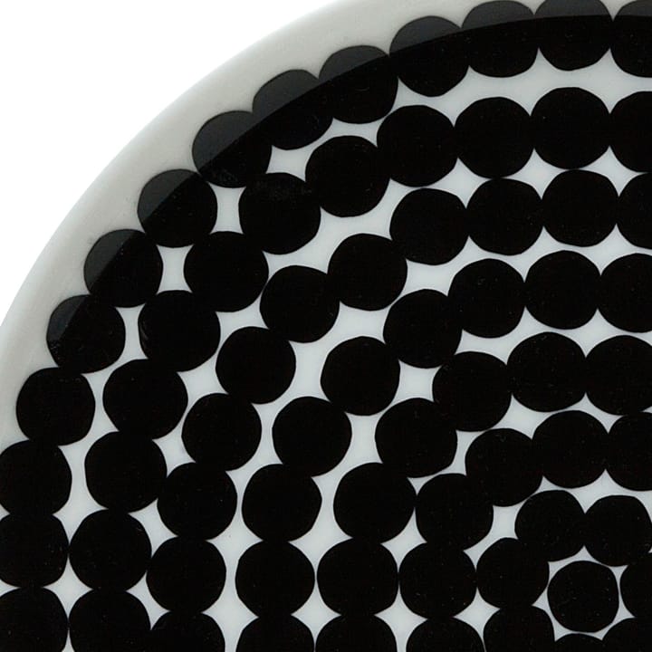 Räsymatto plate 20 cm, 6-pack black-white - undefined - Marimekko