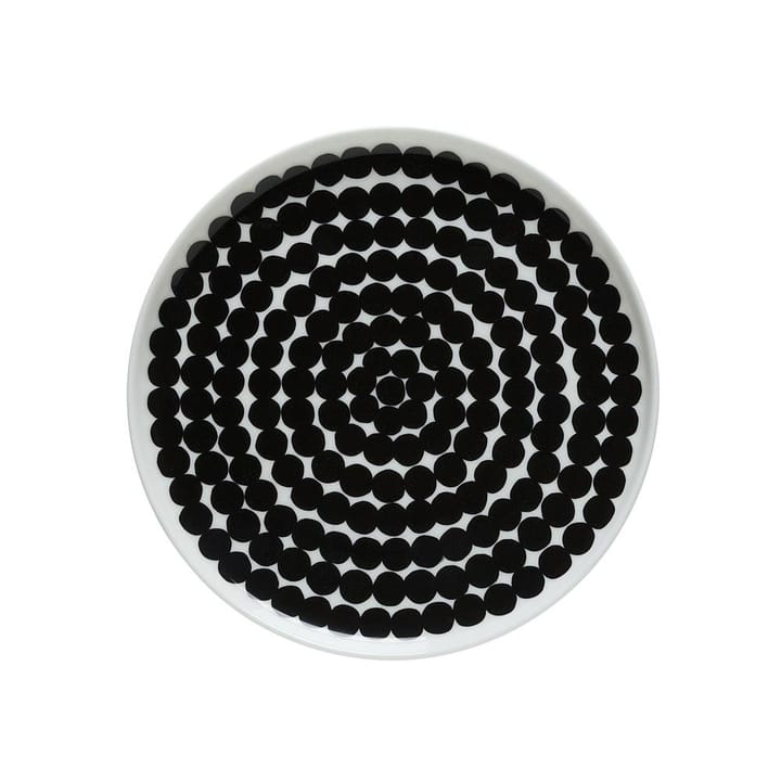 Räsymatto plate Ø 20 cm - black-white - Marimekko
